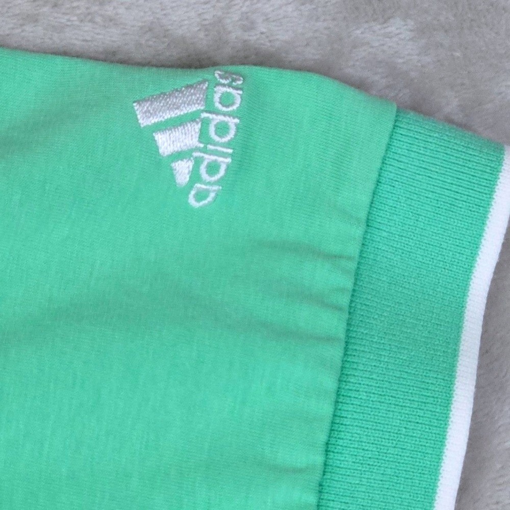 Adidas ClimaLite Mens Size L Golf Polo Shirt Green Cotton F&M Trust Logo - Picture 7 of 10